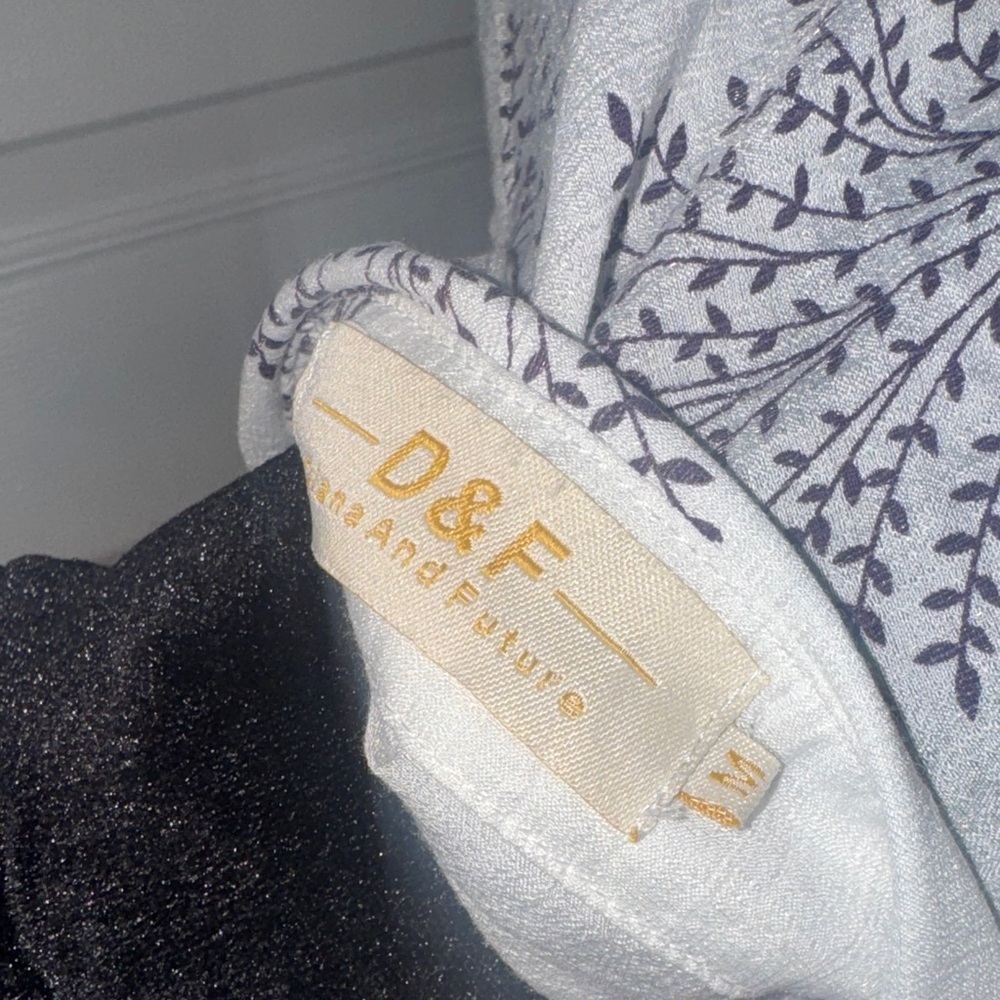 Elegant Cream and Purple Floral Button Down Shirt - Picture 13 of 16